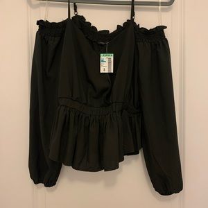 Long sleeve black top - Size S